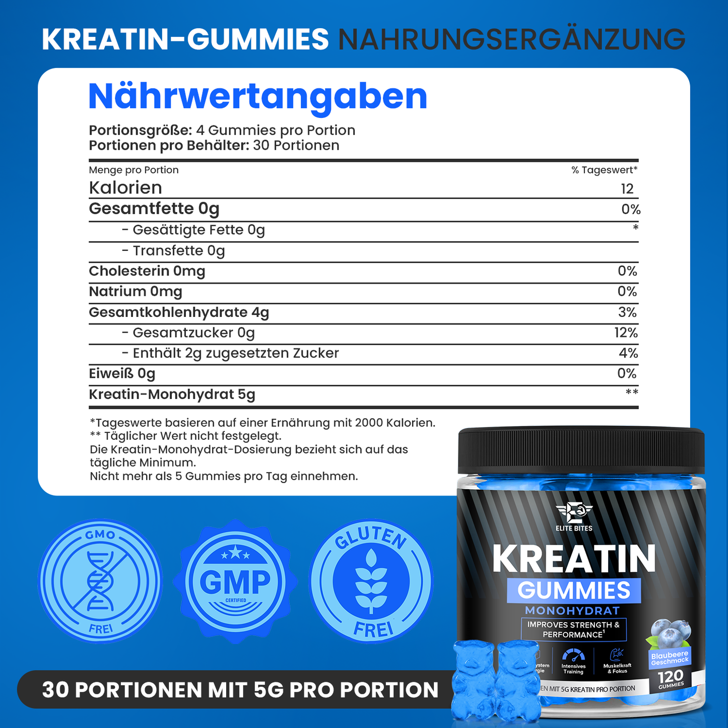 EliteBites - Kreatin Gummies