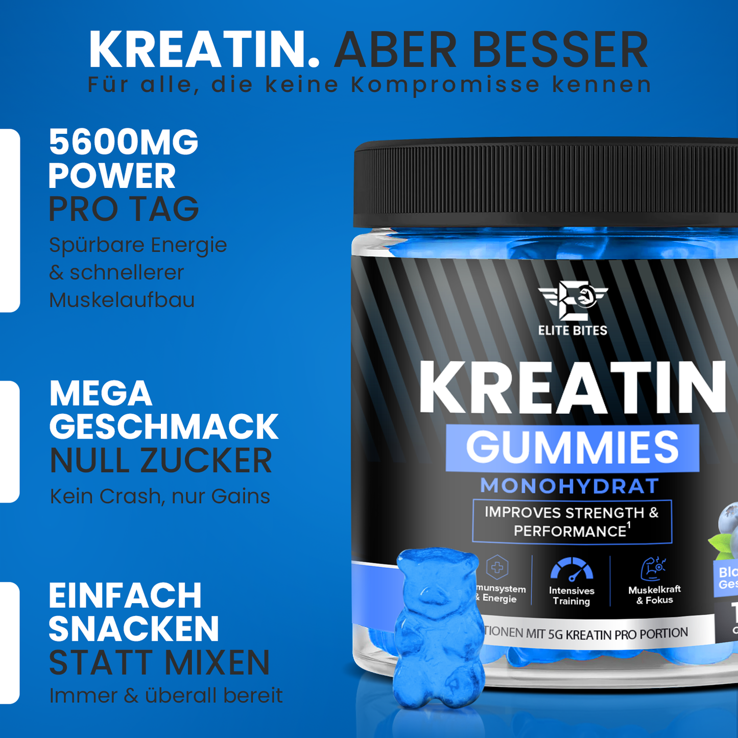 EliteBites - Kreatin Gummies