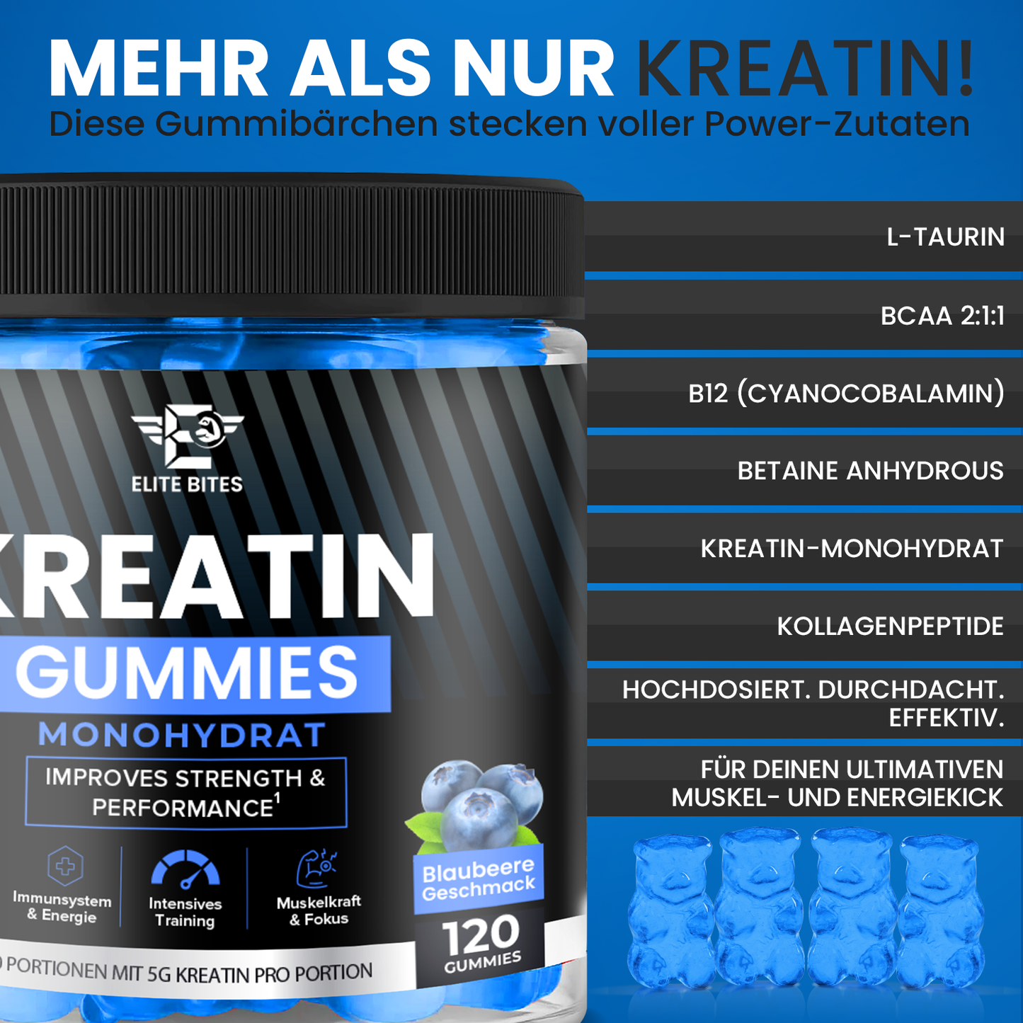 EliteBites - Kreatin Gummies